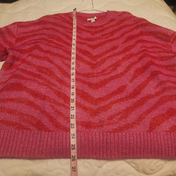 Nine West pink and red pullover sweater. Size XXL. - Picture 9 of 10
